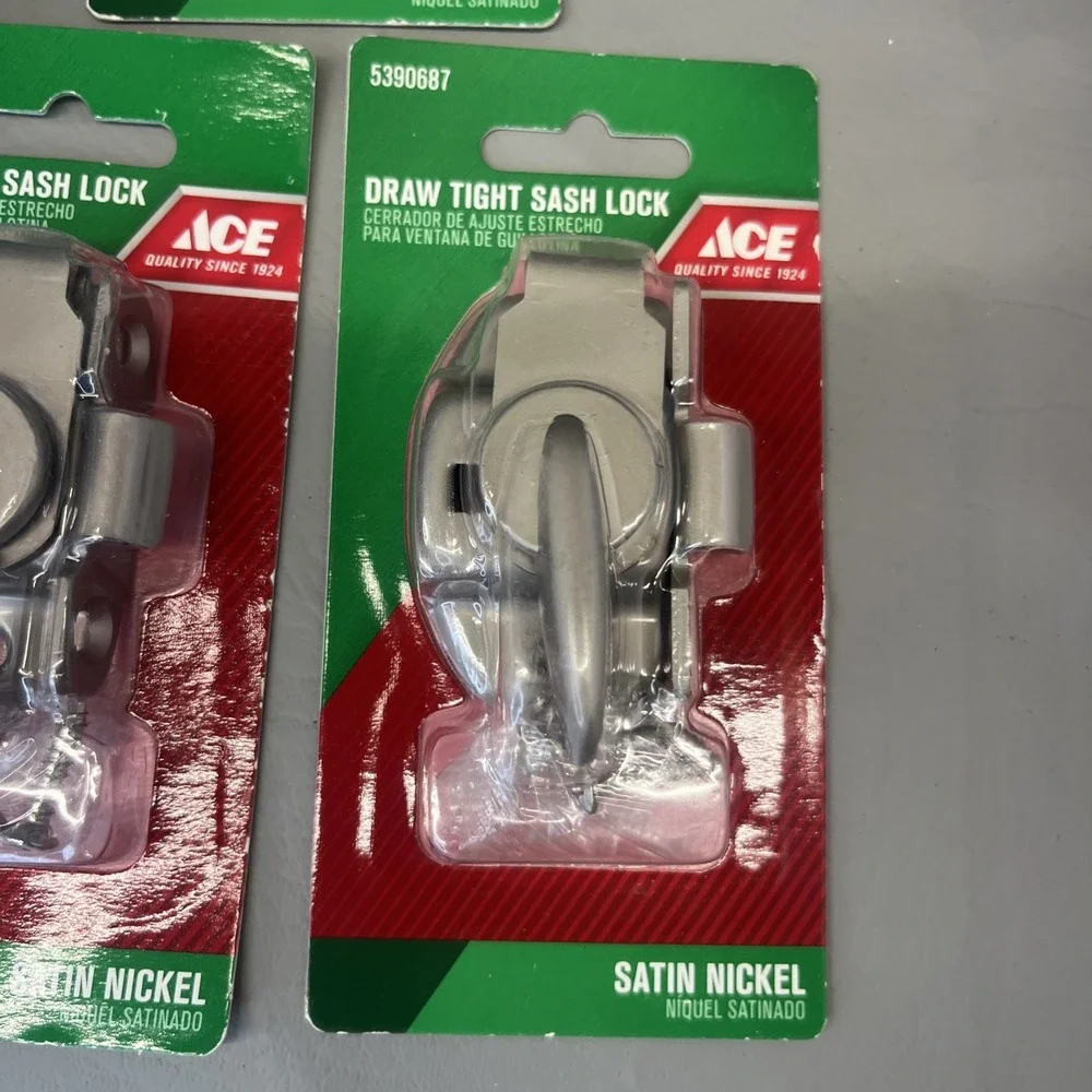 ACE Draw Tight Window Sash Lock Satin Nickel 5390687 5 Packs New